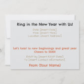 Invitation Une fête du Nouvel An Chien Teckel Drôle Quirky (Dos)