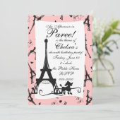 Invitation Une fête parisienne (Debout devant)