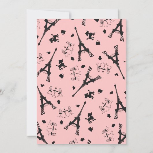 Invitation Une fête parisienne (Dos)