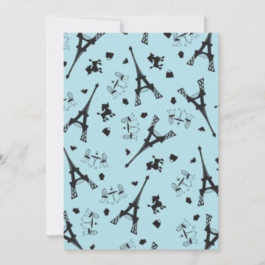 Invitation Une fête parisienne (Dos)