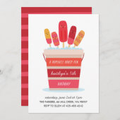 Invitation Une fête populaire Fête d'anniversaire pour enfant (Devant / Derrière)