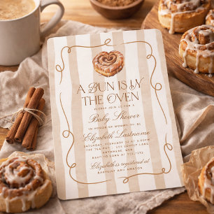 Invitation Une Fête Prénatale sur le Thème des Roulés à la Ca