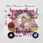 Invitation Une fête royale de cupcake Rockin' Party - SRF (Devant / Derrière)