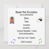 Invitation Une fête royale Rockin' Party - SRF (Dos)