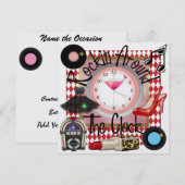 Invitation Une fête royale Rockin' Party - SRF (Devant / Derrière)