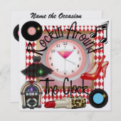 Invitation Une fête royale Rockin' Party - SRF (Devant / Derrière)