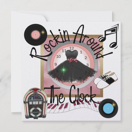 Invitation Une fête royale Rockin' Party - SRF (Devant)