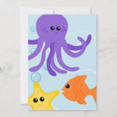 Invitation Une fête sous la mer (Dos)