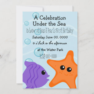 Invitation Une fête sous la mer