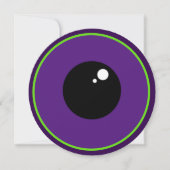 Invitation Une Fête Violette avec un Gros Oeil (Devant)