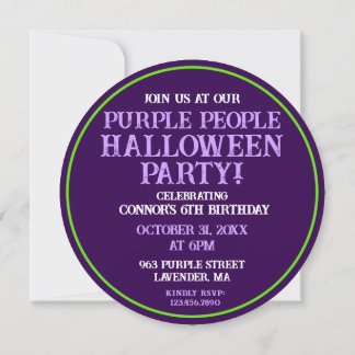 Invitation Une Fête Violette avec un Gros Oeil
