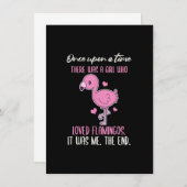 Invitation Une Fille Aimait Les Flamants roses (Devant / Derrière)