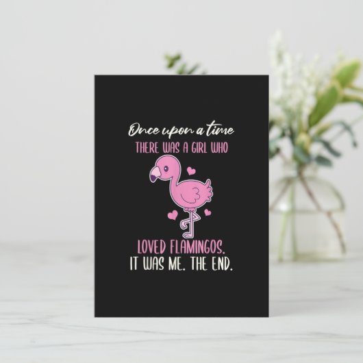 Invitation Une Fille Aimait Les Flamants roses (Debout devant)
