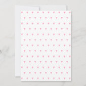 Invitation Une fille. | Coeurs mignons et Baby shower paraplu (Dos)