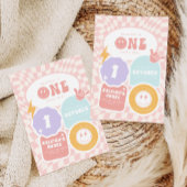 Invitation Une fille Cool | 1er Anniversaire de Patinage Retr