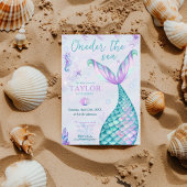 Invitation Une fille de 1er anniversaire de la Sirène de Mer