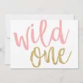 Invitation Une fille de la jungle mignonne première photo d'a (Dos)