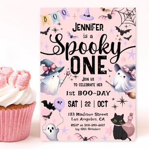 Invitation Une fille effrayante pour un 1er anniversaire Hall