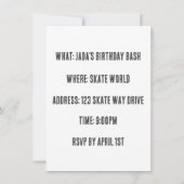 Invitation Une fille noire tenant un panneau (Dos)