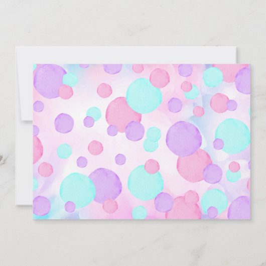 Invitation Une fille Pop Over Bubble Photo (Dos)