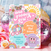 Invitation Une fille Super Retro Preppy Varsity Anniversaire