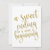 Invitation Une fin douce à un nouveau début panneau abordable (Devant)