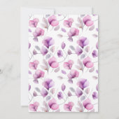 Invitation Une Fleur Est En Baby shower Violet Fleur Invitati (Dos)