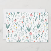 Invitation Une fois Pink Floral Photo 1er anniversaire (Dos)