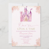 Invitation Une fois Princesse 1er anniversaire fête (Devant)