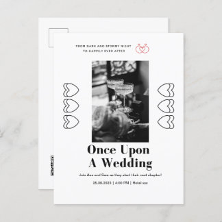 Invitation une fois sur un mariage