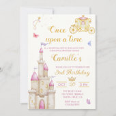 Invitation Une fois sur une fois princesse anniversaire Invit (Devant)