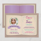 Invitation Une Fois, Un Livre De Photos D'Anniversaire (Devant / Derrière)