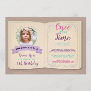 Invitation Une Fois, Un Livre De Photos D'Anniversaire