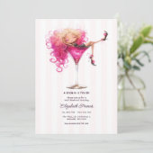 Invitation Une future mariée dans un enterrement de vie de je (Debout devant)