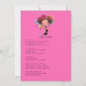 Invitation Une future mariée dans un enterrement de vie de je (Dos)