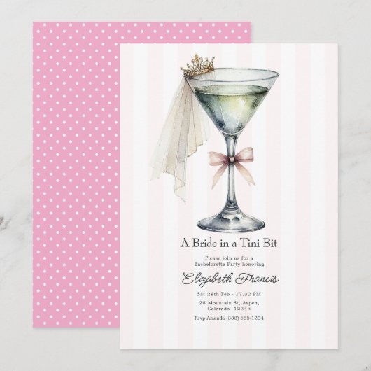 Invitation Une future mariée dans une soirée de filles avec M (Devant / Derrière)