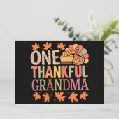 Invitation Une Grandma Nana Turquie Thanksgiving Day (Debout devant)