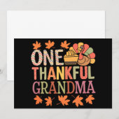 Invitation Une Grandma Nana Turquie Thanksgiving Day (Devant / Derrière)