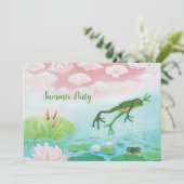 Invitation Une Grenouille S'Enfonce Dans La Fête D'Été De L'É (Debout devant)