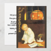 Invitation Une Halloween palpitante par Ellen Clapsaddle Part (Devant / Derrière)