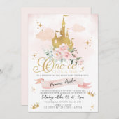 Invitation Une heure sur une fois Château de la Princesse Pre (Devant / Derrière)