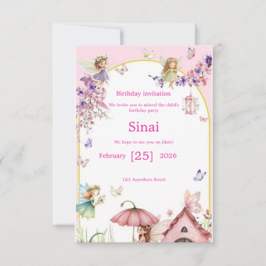 Invitation : Une invitation spéciale pour l'annive (Devant)