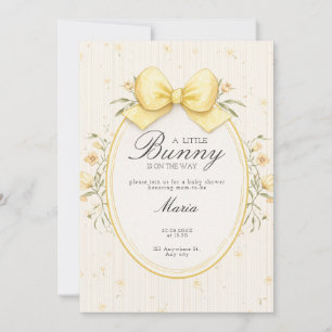 Invitation Une jolie Fête de Bébé au style Aquarelle avec un