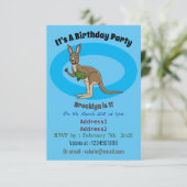 Invitation Une jolie illustration de kangourou australien (Debout devant)