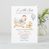 Invitation Une jolie petite poussin est sur le point d'éclore (Debout devant)