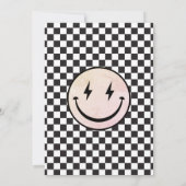 Invitation Une joyeuse Bébé Rétro Filles Anniversaire (Dos)