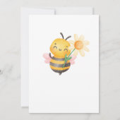 Invitation Une joyeuse Bee Honey Yellow Bee Girls 1er anniver (Dos)