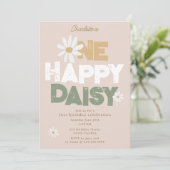 Invitation Une Joyeuse Daisy 1er Premier Anniversa (Debout devant)