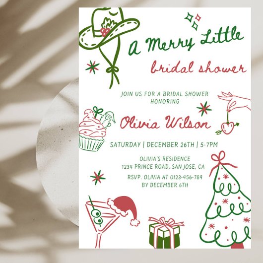 Invitation Une joyeuse petite fête de douche de mariage