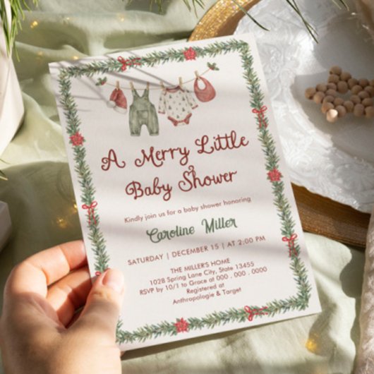 Invitation Une joyeuse petite fête pour bébé
